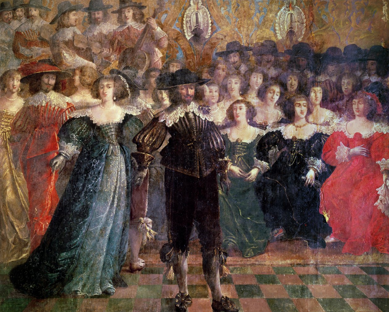 The Court Ball (جدارية) (تفاصيل) بواسطة إبراهيم بوس