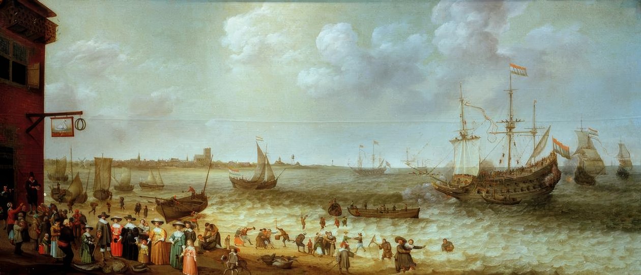 The Meuse at Den Briel بواسطة آدم ويلارتس