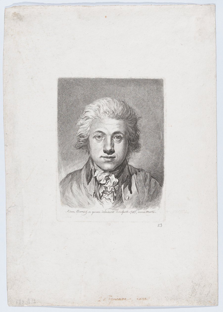 بورتريه ذاتي ، 1785. بواسطة آدم فون بارتش