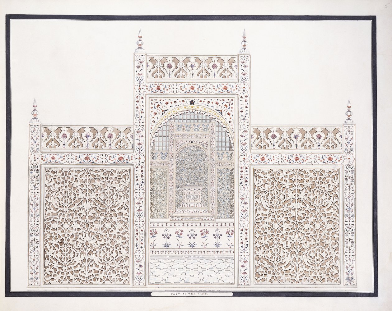 جزء من تاج محل ، ج. 1815 بواسطة مدرسة اجرا