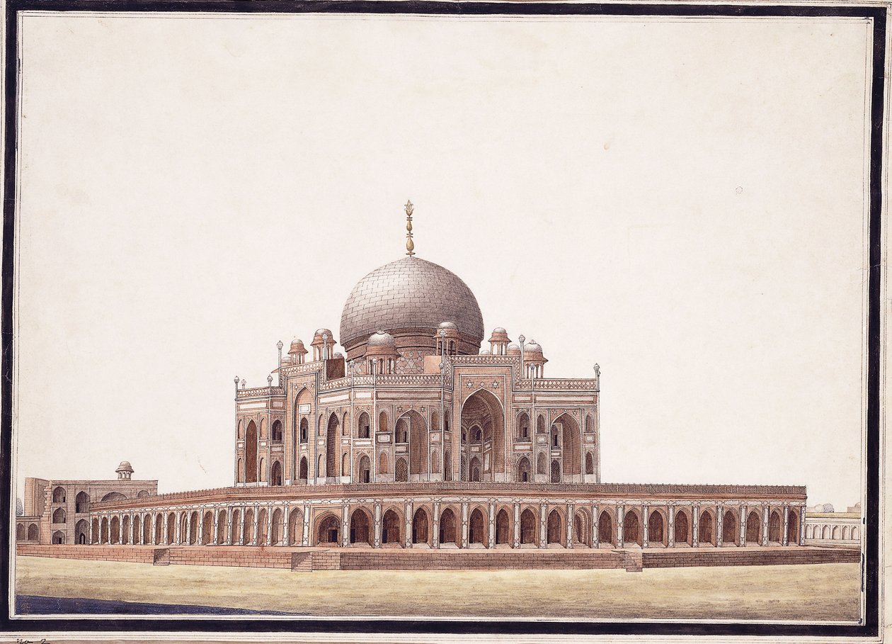 قبر همايون ، c.1820 بواسطة مدرسة اجرا