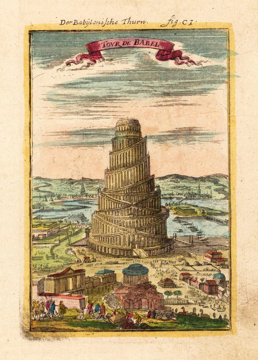 برج بابل ، 1719 بواسطة آلان مانيسون ماليت