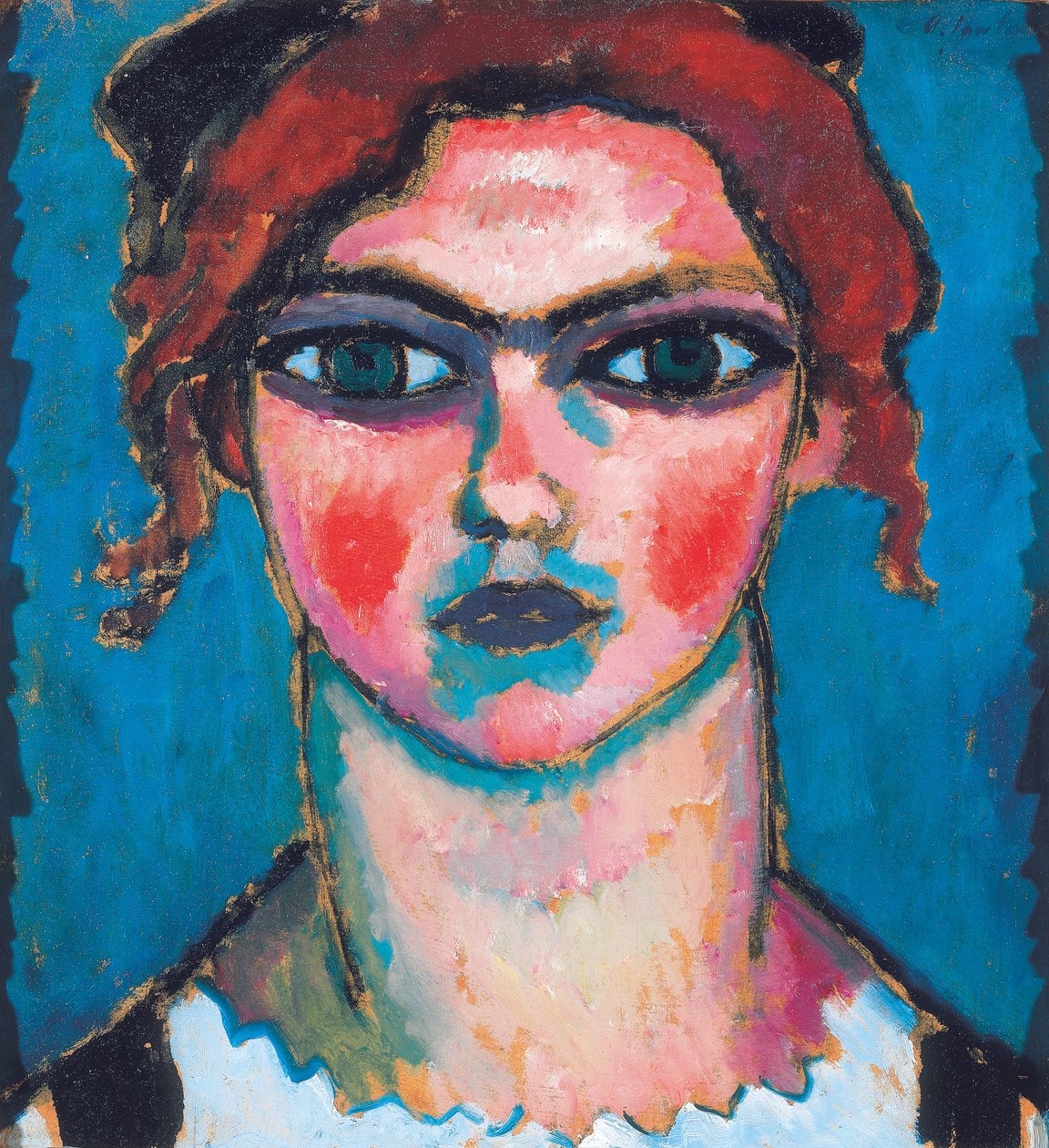 شابة ذات عيون خضراء ، ج .1910 بواسطة Alexej von Jawlensky