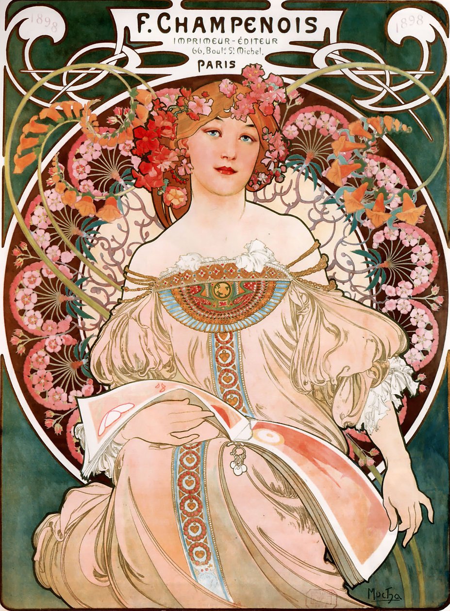 F. Champenois طابعة الناشر بواسطة ألفونس موشا