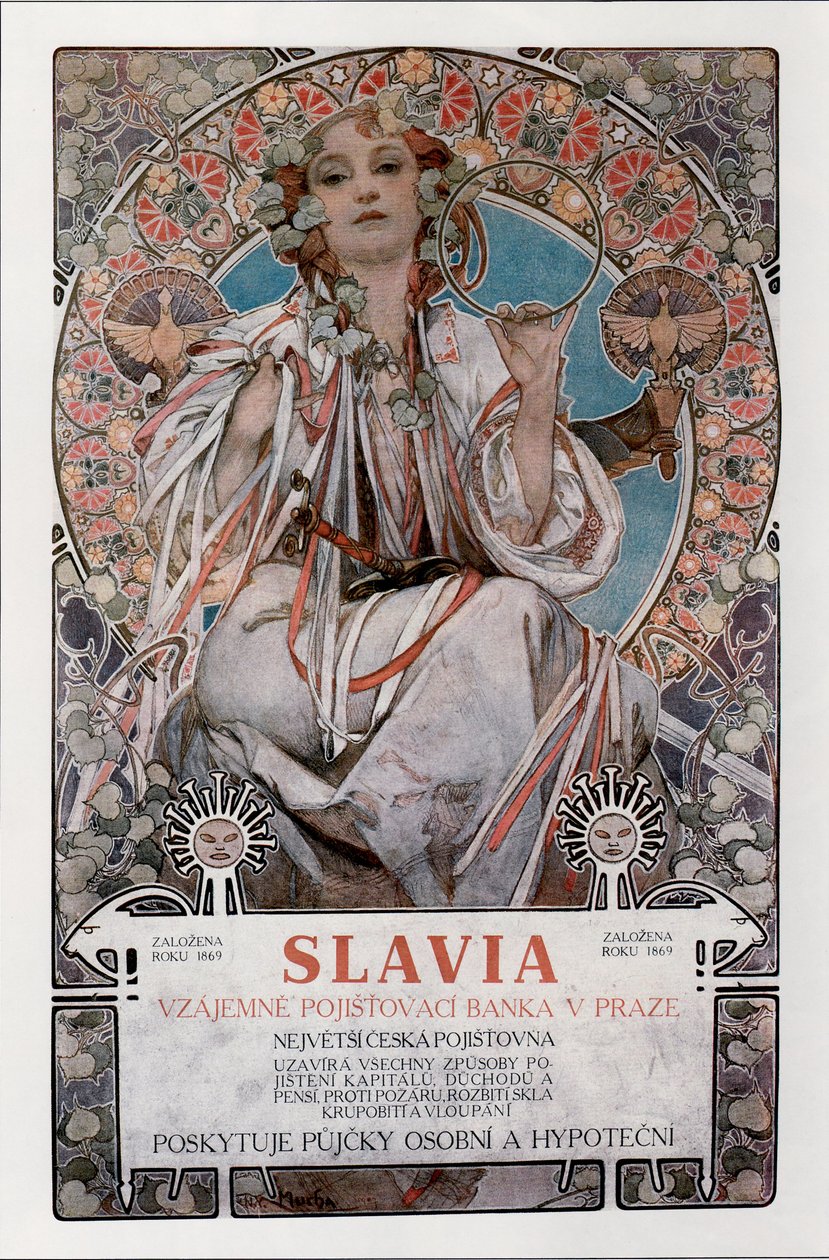 ملصق سلافيا ، 1907 بواسطة ألفونس موشا