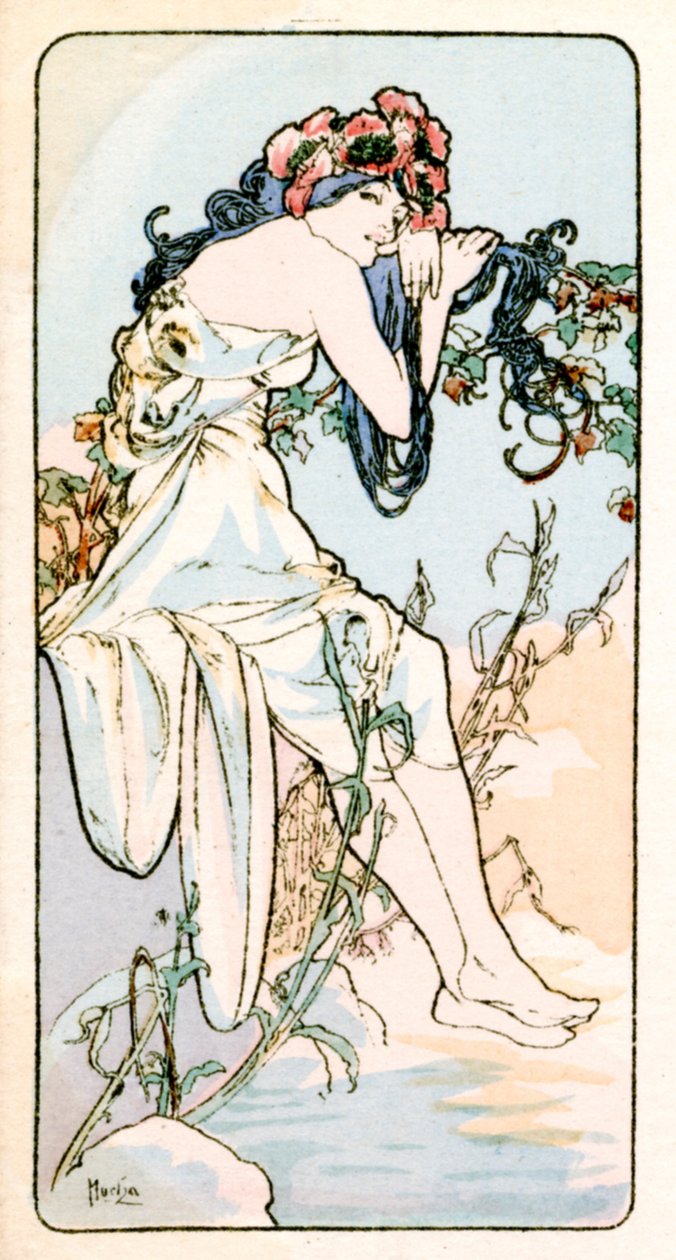 "الصيف" ، 1900 بواسطة ألفونس موشا