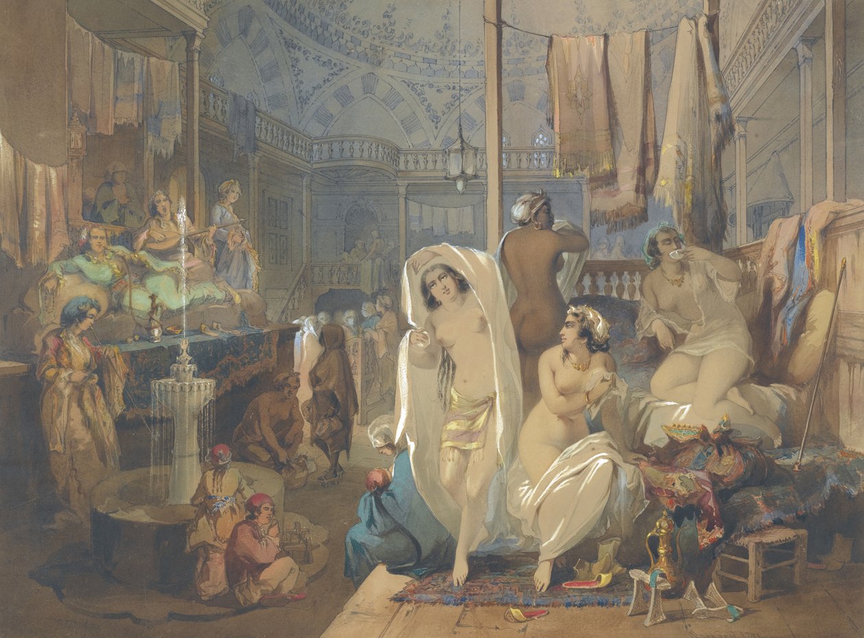 في الحمام عام 1854 بواسطة أميديو بريزيوسي
