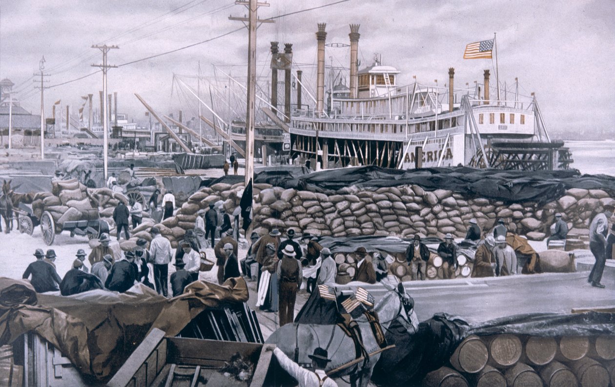 The New Orleans Levee بواسطة المدرسة الأمريكية