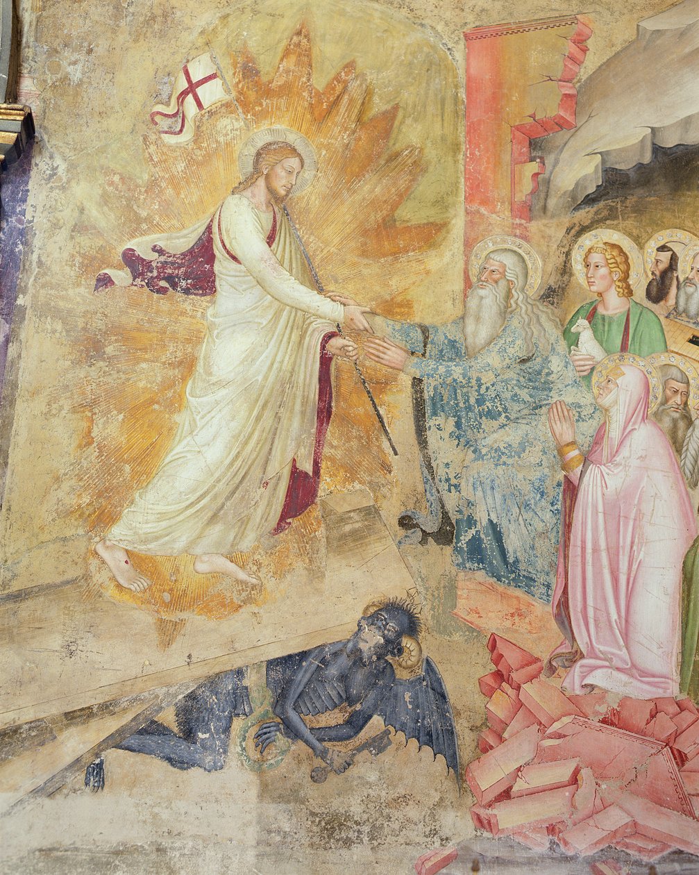 تفاصيل The Descent from the Cross، Capellone degli Spagnoli، 1365-67 fresco بواسطة أندريا دي بونايوتو