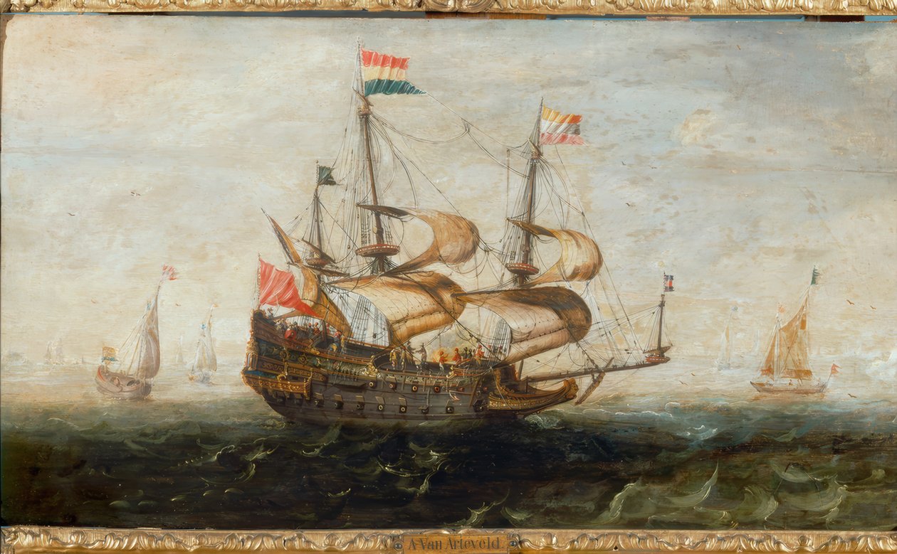 سفينة هولندية بواسطة Andries van Eertvelt
