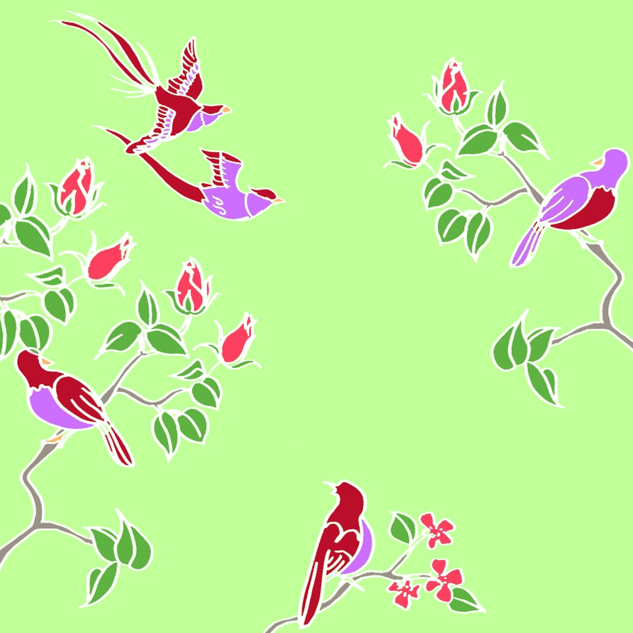طيور الزهر بواسطة آنا بلاتس