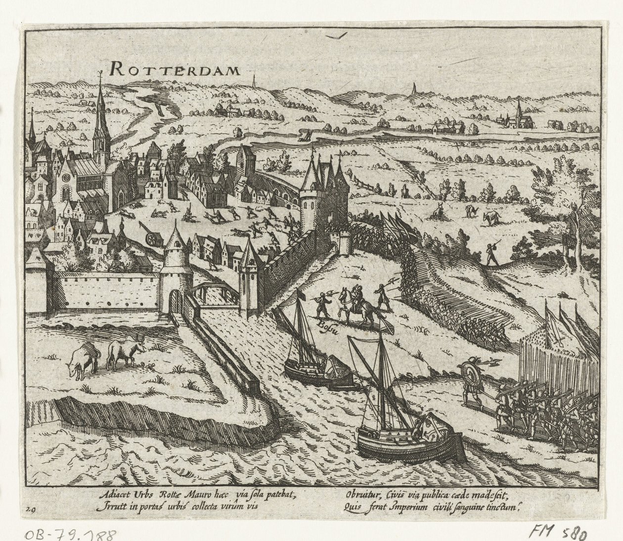 يغزو بوسو روتردام ، 1572 بواسطة مجهول