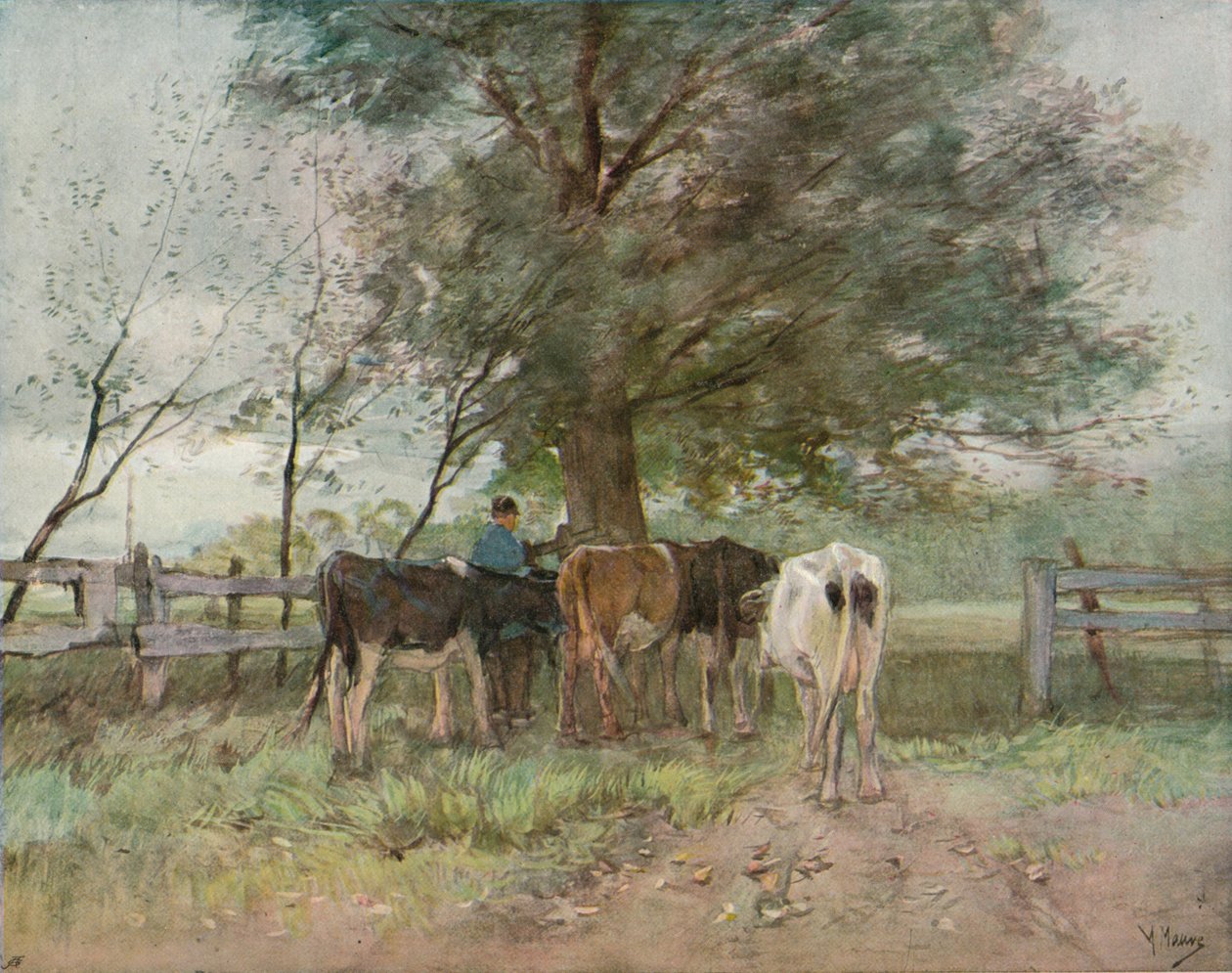 وقت الحلب ، c1858-1888 ، 1906-7 بواسطة انطون موف