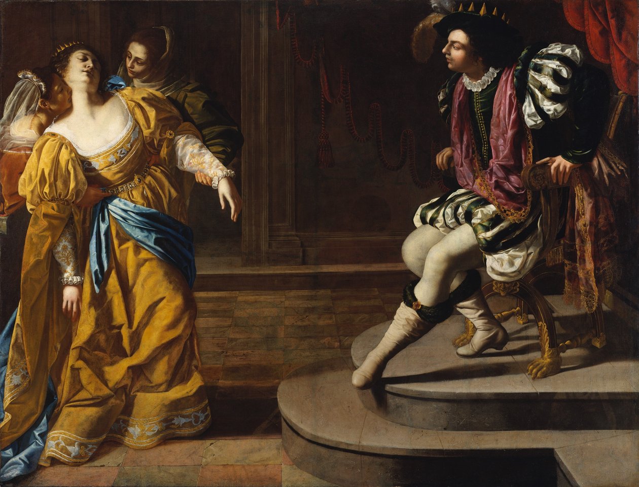 أستير وأحشويروش بواسطة الأرطماسيا Gentileschi