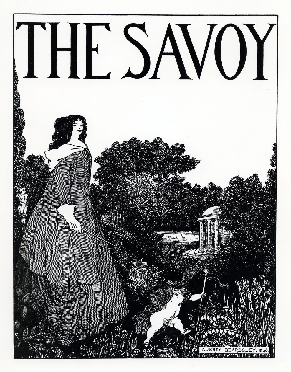 صفحة العنوان من فيلم The Savoy عام 1896 بواسطة اوبري بيردسلي