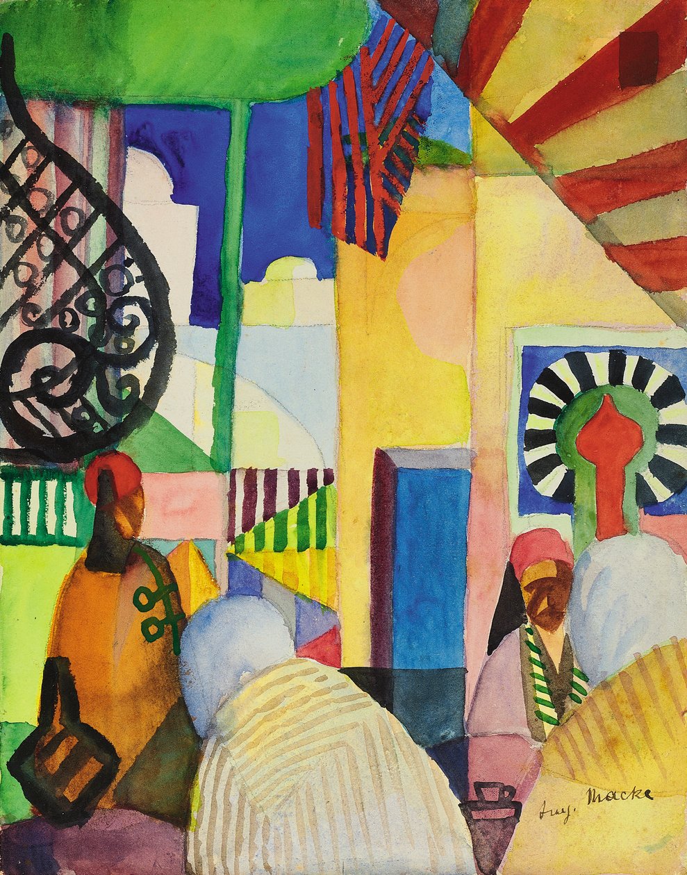 في البازار ، 1914 بواسطة أغسطس ماكي