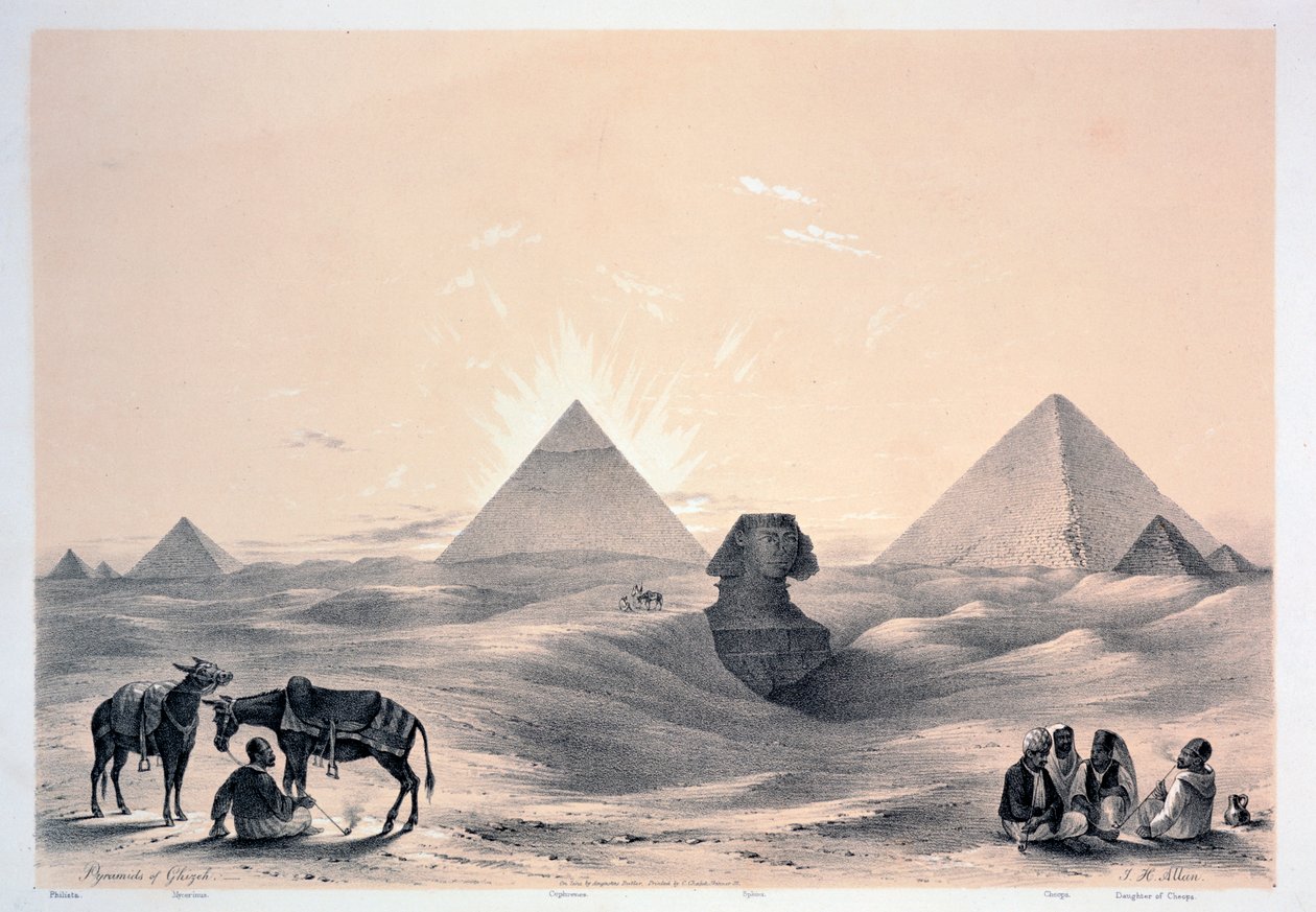 أهرامات الجيزة ، 1843 بواسطة أوغسطس بتلر