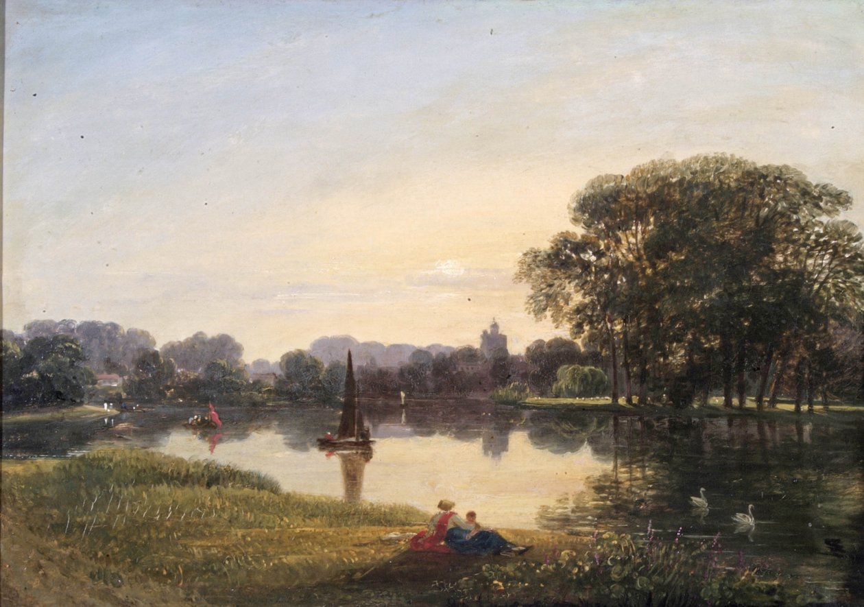 النهر في تشيسويك ، c.1800 بواسطة أوغستس وول Callcott