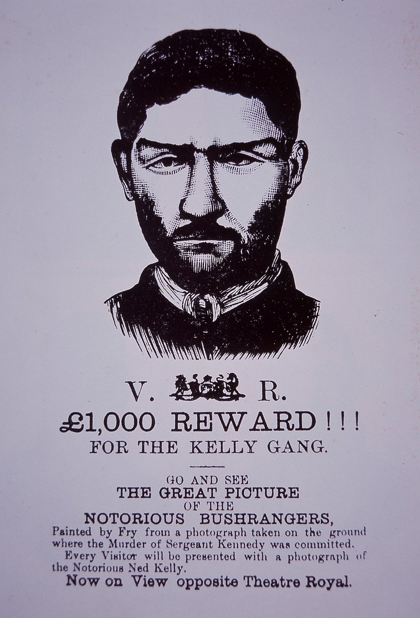 Ned Kelly reward poster بواسطة المدرسة الاسترالية