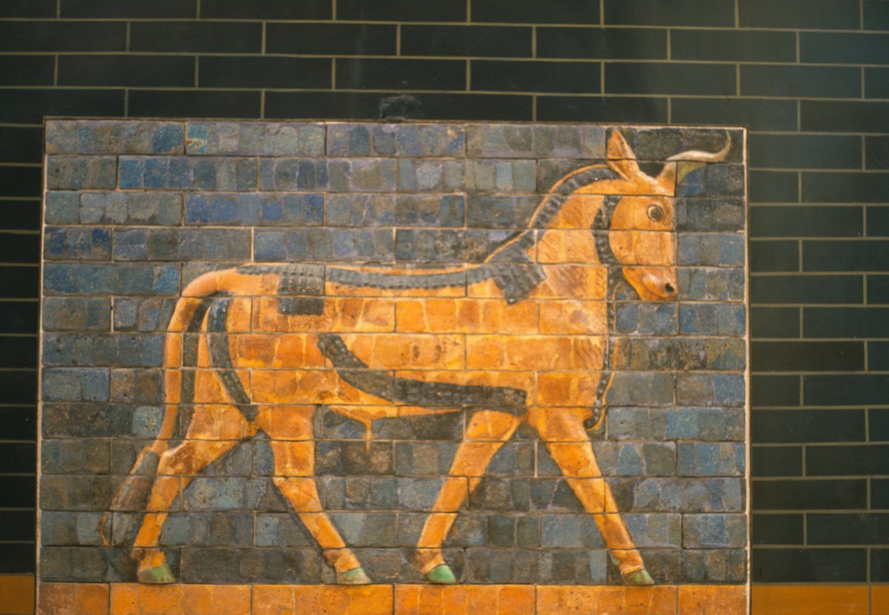 ثور من بابل (طوب مصقول) بواسطة البابلية