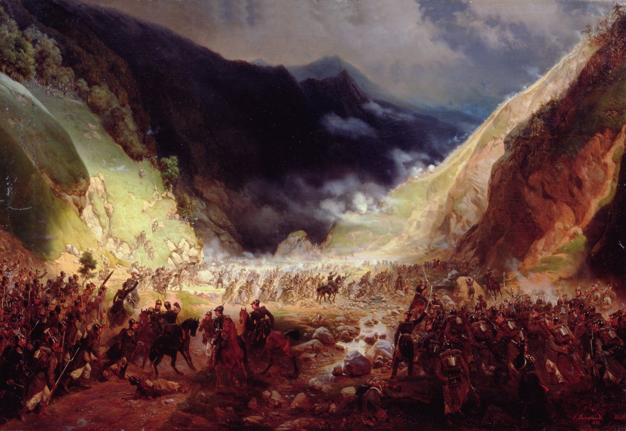 معركة في وادي روتنتورم ، 1871 بواسطة بوجدان ويليوالد