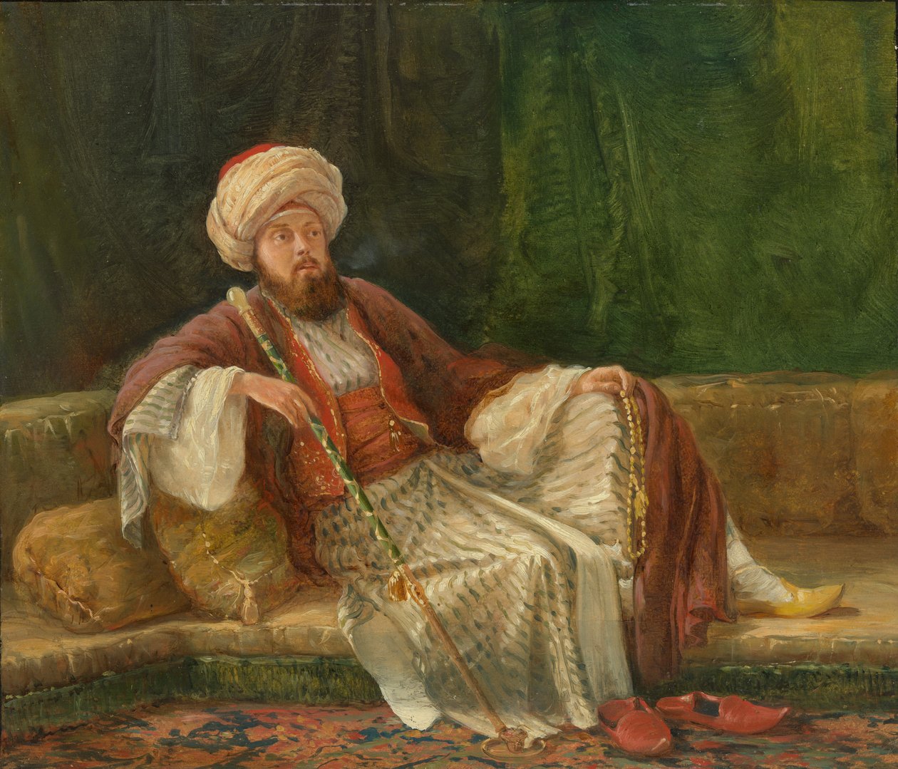 رجل غربي في زي شرقي. بواسطة الرسام البريطاني