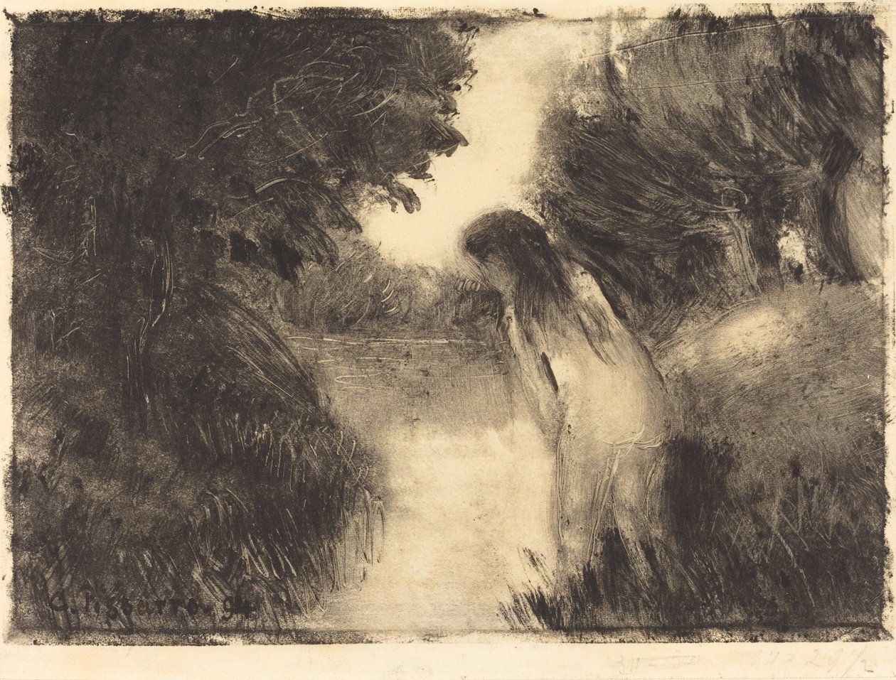 مستحم ، 1894. بواسطة كميل بيسارو