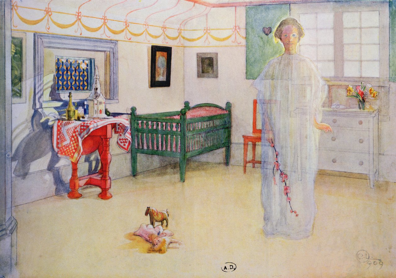 رسم توضيحي لشبح أو ملاك ، من فيلم "En Plein Soleil" ، 1910 بواسطة كارل لارسون