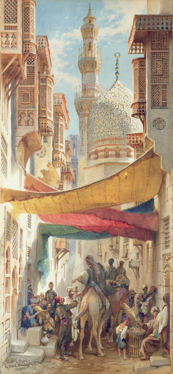 شارع في القاهرة 1890 بواسطة كارل هاج