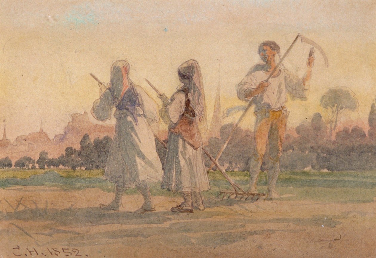 الفلاحون الفرانكونيون بالقرب من Wurzburg ، ألمانيا ، 1852 بواسطة كارل هاج