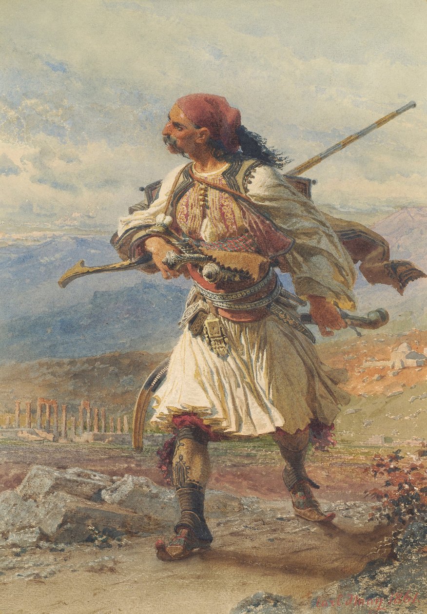 المحارب اليوناني ، 1861 بواسطة كارل هاج