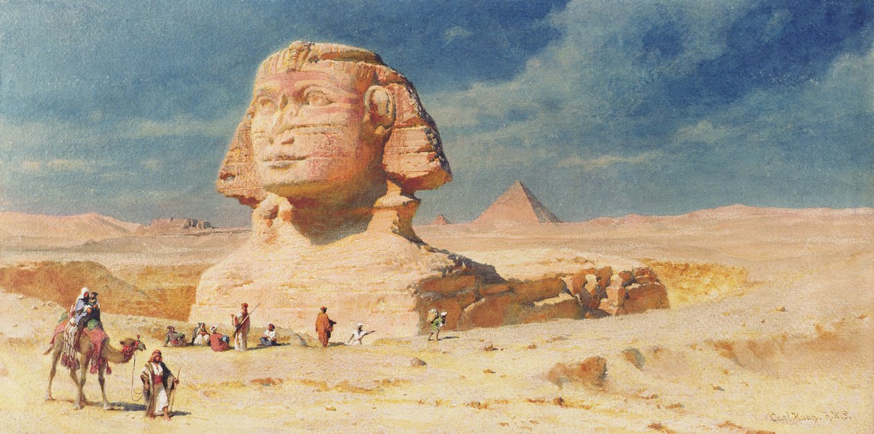 تمثال أبو الهول بالجيزة 1874 بواسطة كارل هاج