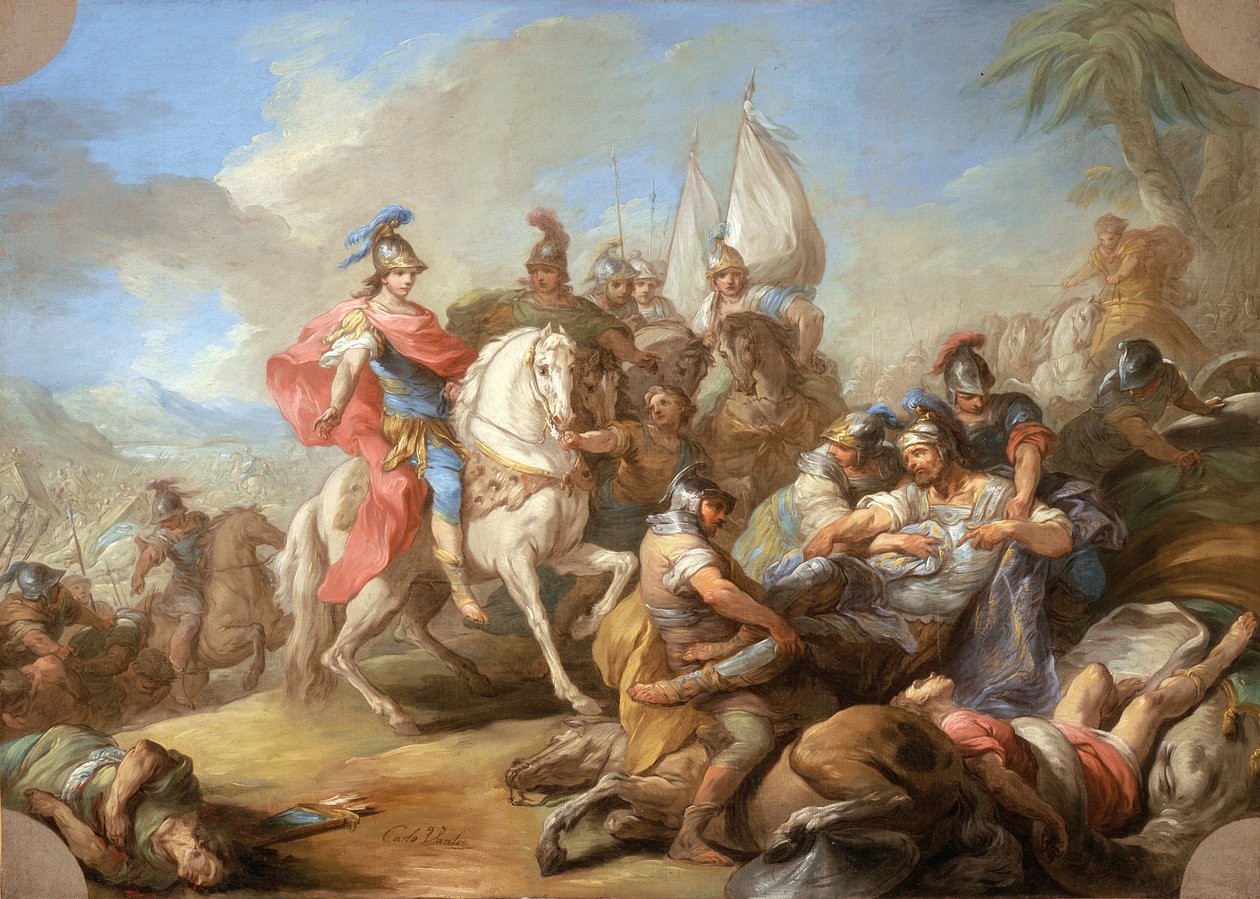 انتصار ألكسندر على بوروس ، c.1738 بواسطة كارل فان لو