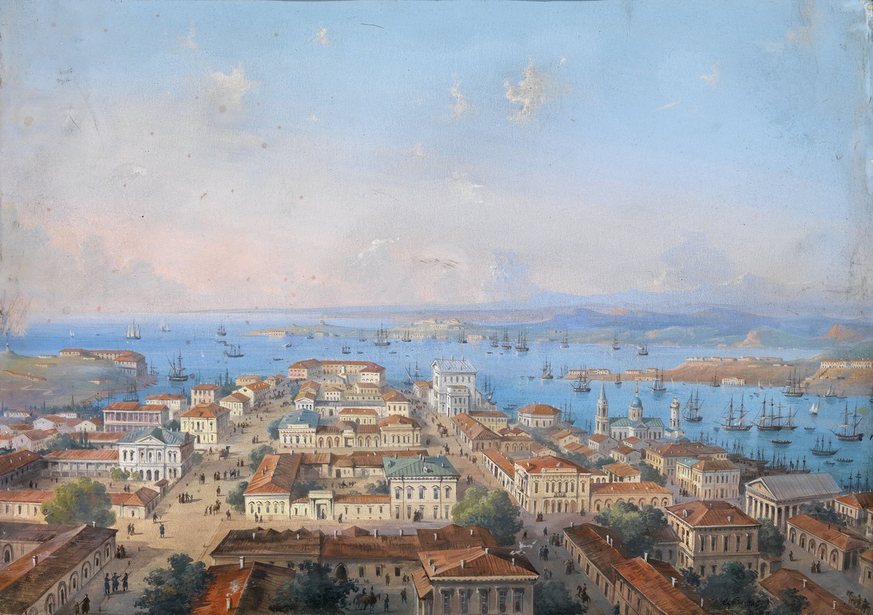 منظر سيفاستوبول ، 1860 - 1870 بواسطة كارلو بوسولي