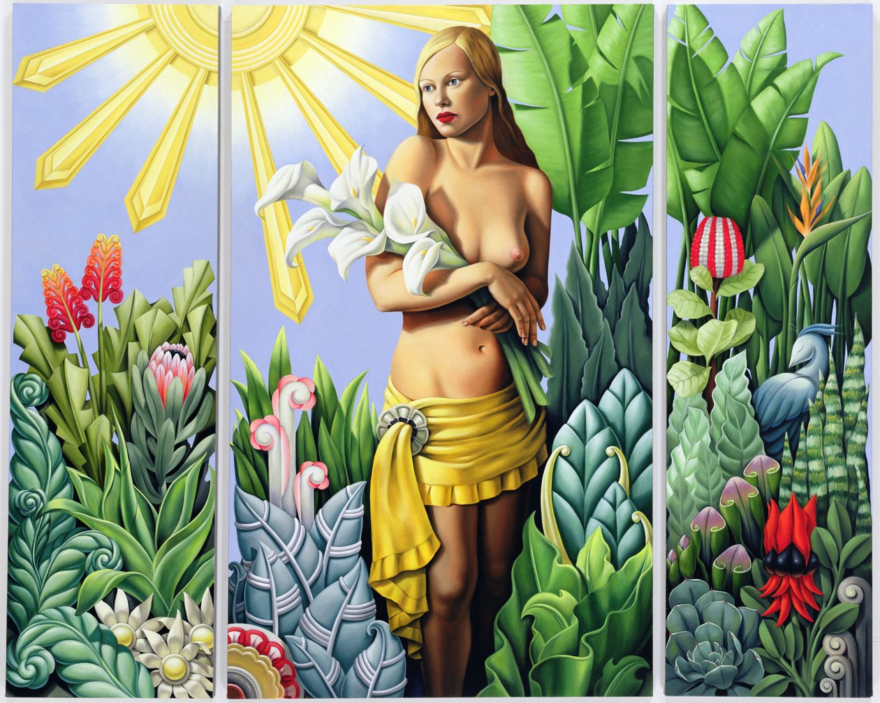 Eden (triptych) (زيت على الكتان) بواسطة كاثرين هابيل