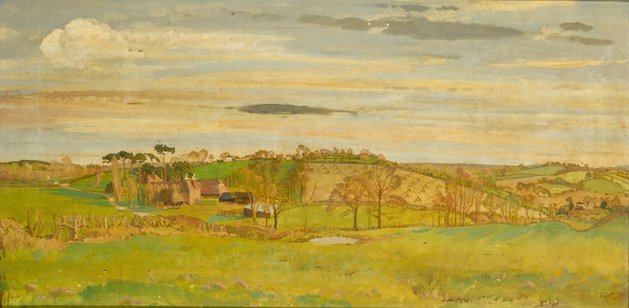منظر كنتشي ، c.1914-16 بواسطة تشارلز سيمز