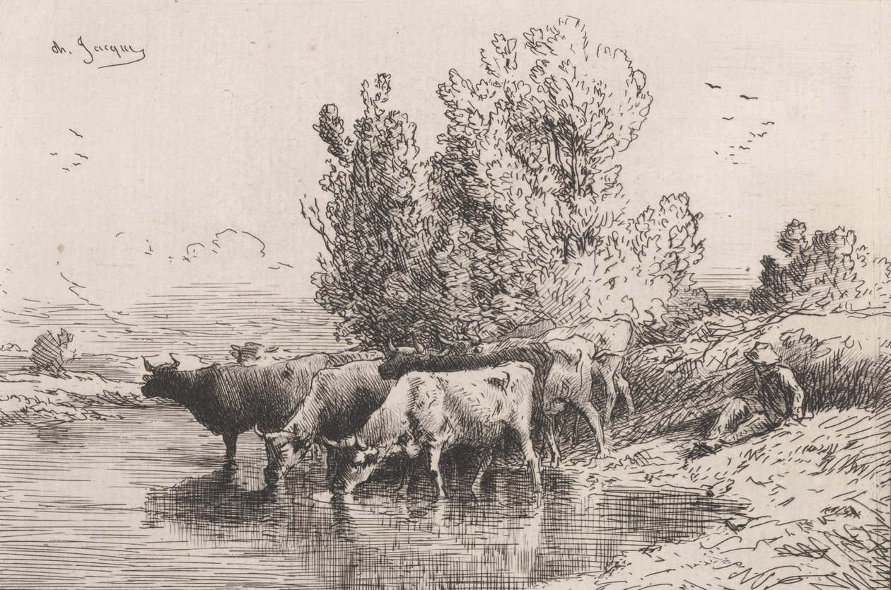الحوض الصغير 1864. بواسطة تشارلز إميل جاك