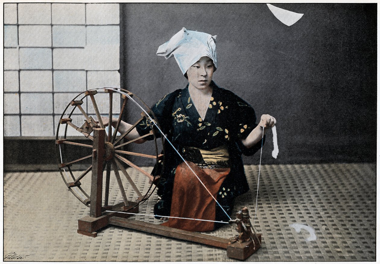 عجلة الغزل ، c1890 بواسطة تشارلز جيلو