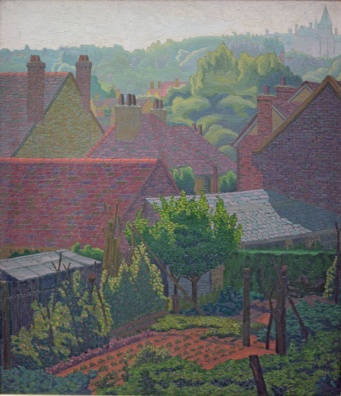 Village Rooftops (زيت) بواسطة تشارلز جينر