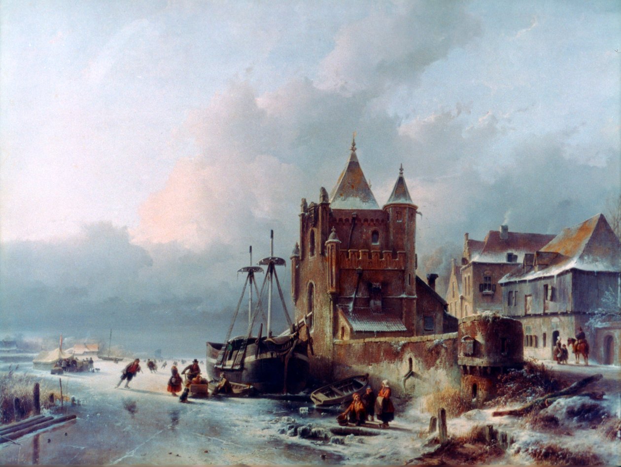 نهر مجمد ، c1838-1907 بواسطة تشارلز هنري جوزيف ليكيرت