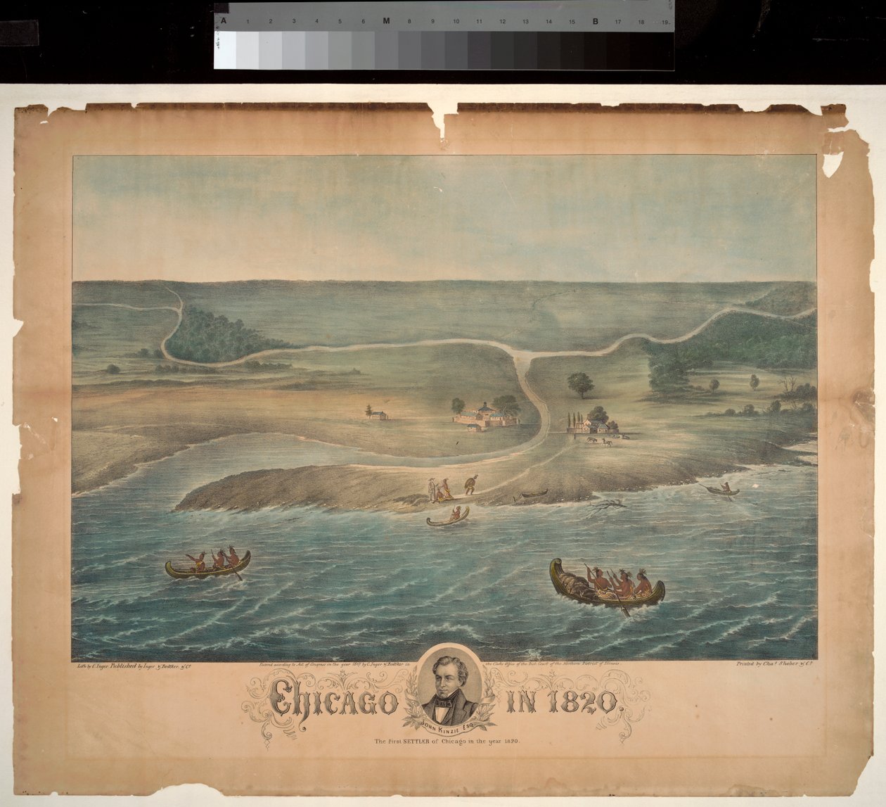 شيكاغو في عام 1820 ، 1867 بواسطة كريستيان انجر