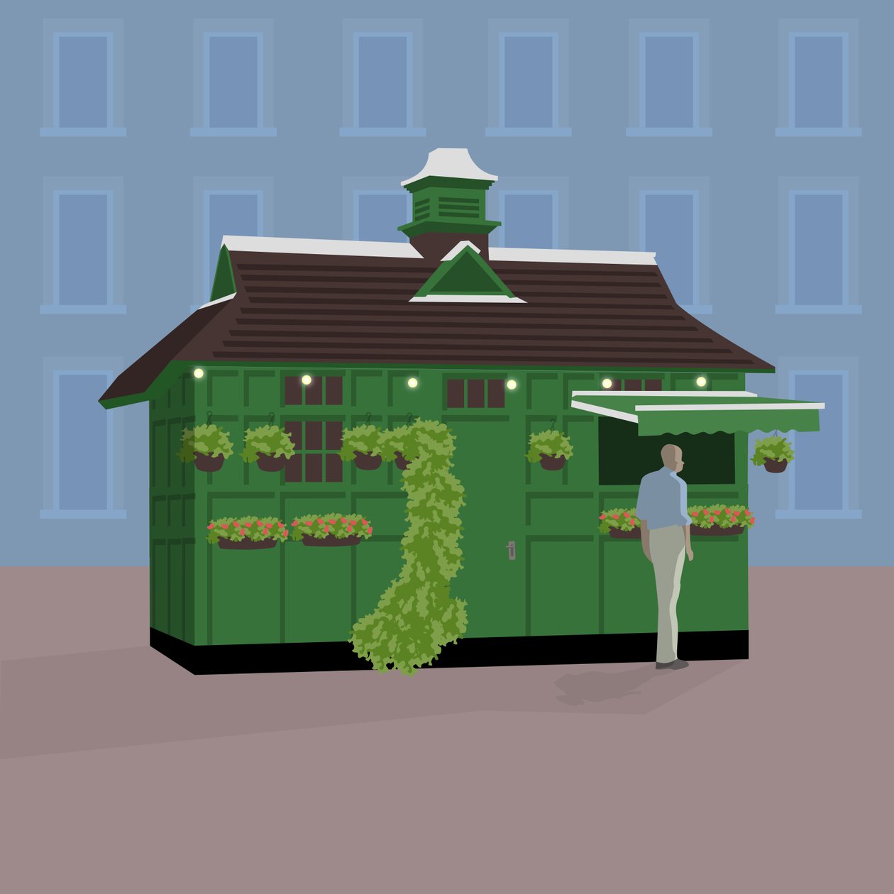 Hackney Carriage Hut ، ساحة راسل بواسطة كلير هنتلي
