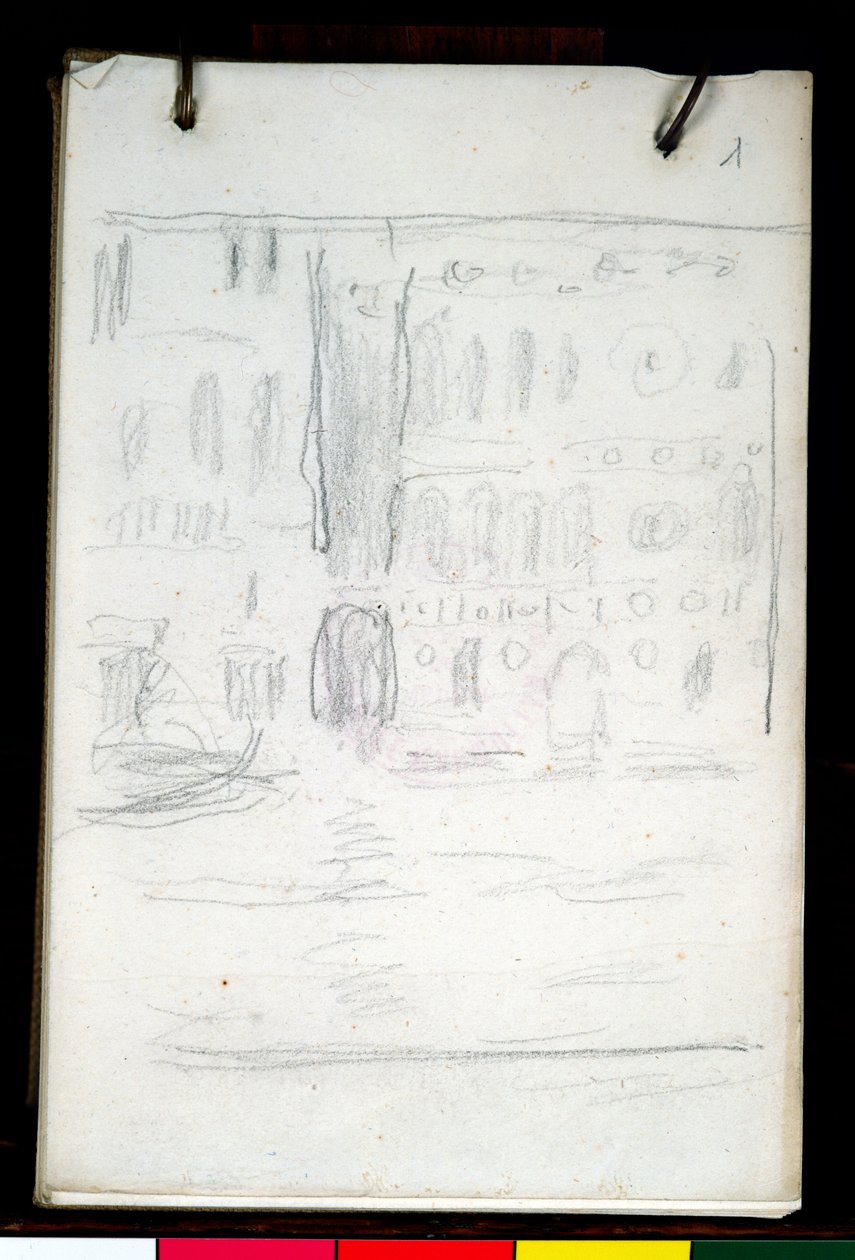 رسم تخطيطي لقصر داريو بواسطة كلود مونيه