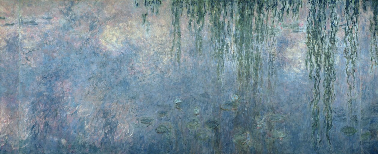 Waterlilies: صباح مع الصفصاف يبكي ، تفاصيل القسم المركزي ، 1914-18 (انظر أيضًا 71320 ، 71322) بواسطة كلود مونيه