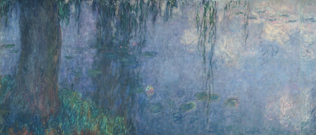 Waterlilies: صباح مع الصفصاف يبكي ، تفاصيل القسم الأيسر ، 1914-18 (انظر أيضًا 71321-22) بواسطة كلود مونيه