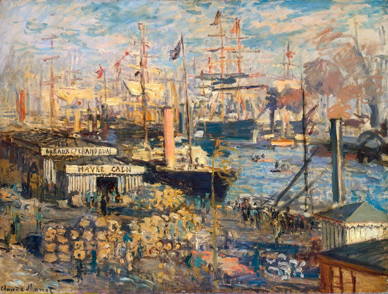 جراند كواي في هافر ، 1872. بواسطة كلود مونيه