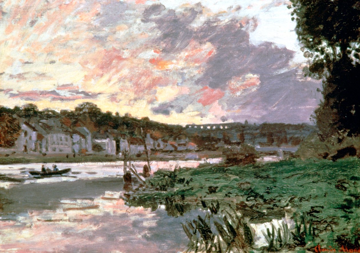 نهر السين في Bougival ، c1870 بواسطة كلود مونيه