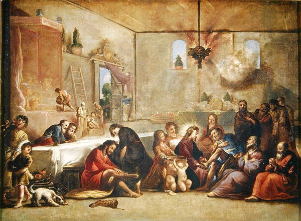 المسيح يغسل أقدام التلاميذ ، 1653 بواسطة كلود فيجنون