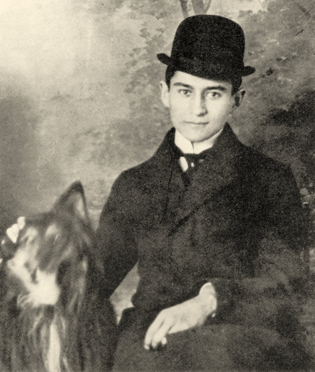 فرانز كافكا مع كلبه ، 1910 بواسطة المدرسة التشيكية