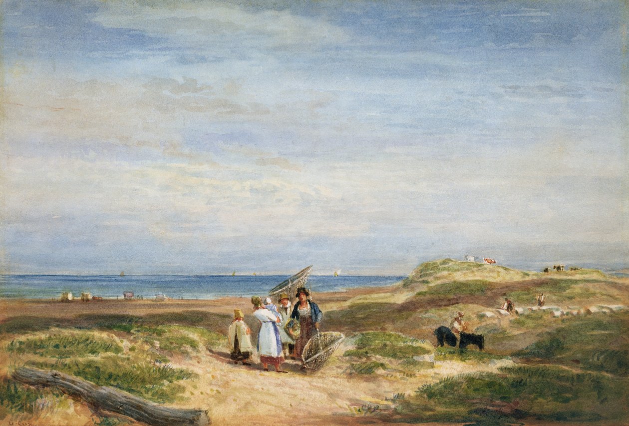 ضفاف الرمال الجافة في Barmouth ، شمال ويلز ، c.1830 بواسطة ديفيد كوكس